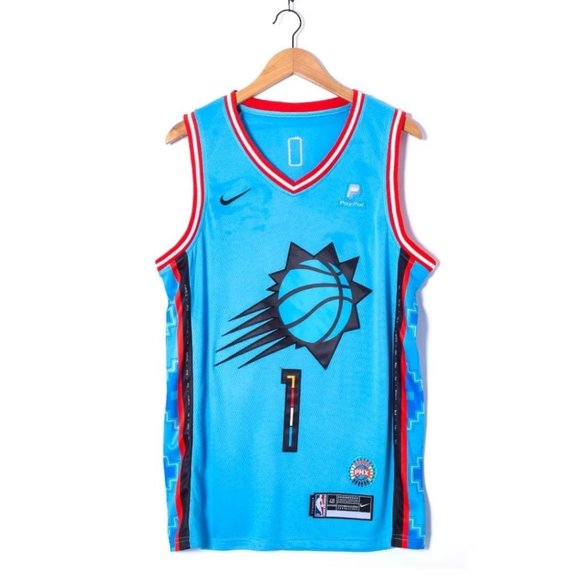 2022-23 Men's Phoenix Suns Devin Booker #1 JERSEY City Edition - Picture 1 of 2
